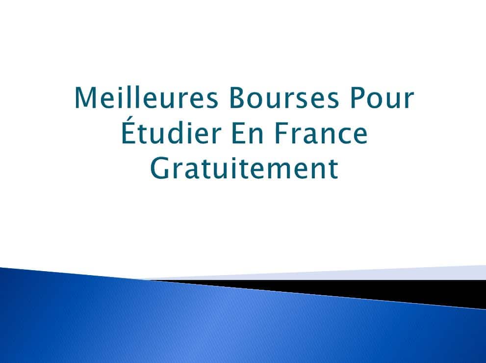 Bourses Pour Étudier En France - Bourseetude - Meilleurs Bourses